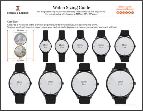 measure watch thickness|crown watch size chart.